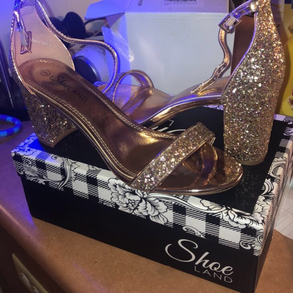 Gold Sparkle Heels